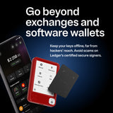 Ledger Nano Gen5 Crypto Hardware Wallet with Recovery Key – Cherry Red | 2.8” E Ink Touchscreen, Secure Element, USB-C, Bluetooth & NFC