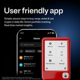 Ledger Nano Gen5 Crypto Hardware Wallet with Recovery Key – Cherry Red | 2.8” E Ink Touchscreen, Secure Element, USB-C, Bluetooth & NFC