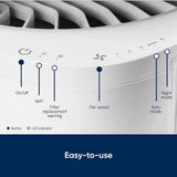BLUEAIR DustMagnet 5440i| Most Powerful Dust Cleaner, Dual Inlet/Outlet, 3-Stage Filtration, Collects Dust, Gas, Pet Hair, VOCs, Table-Top Design,for Home/Office – Up to 400 sqf Room size - White Grey