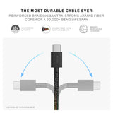 Native Union Pocket USB-C to USB-C Cable| 6.5in/17cm Portable USB-C Charging Cable and Keychain, Versatile Heavy Duty Design, w/ Cable Management, Eco-Friendly Recycled Material - Lemon