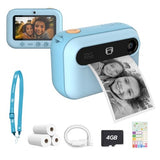 myFirst Camera Insta 20 Bundle - Instant Print Digital Camera for Kids with 16MP Photos 1080P, 4-12 Years Old boy Gift Ideas, Thermal Printing No Ink, Support Micro SD Card (Blue)