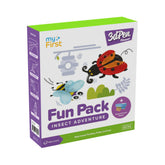 myFirst Fun Pack 3dPen Make PCL Filaments for 3D Printing Pen – Educational Kids' STEAM Activities with Stencil Book, 3D Motion Figures (Insect Adventure)