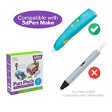 myFirst Fun Pack 3dPen Make PCL Filaments for 3D Printing Pen – Educational Kids' STEAM Activities with Stencil Book, 3D Motion Figures (Wheels in Motion)