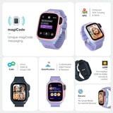 myFirst Fone S4 Kids Smartwatch Phone with eSIM – 4G LTE Voice & Video Calls, Advanced GPS Tracking, magiCode Messaging, 5MP Camera, SOS & Parental Controls, Fun Habit Tracker – Ages 5-12 - Space Blue