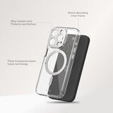 جراب MOSHI iGlaze لهاتف iPhone 15 Pro Max 2023 - متوافق مع MagSafe - رمادي داكن