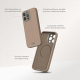 MOSHI Napa iPhone 15 Pro 2023 Case - MagSafe Compatible - Beige