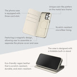 MOSHI Overture iPhone 15 Pro Max 2023 Folio Case -Magsafe Compatible - Beige