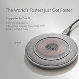 Moshi - Otto Q Wireless Charger Pad, Qi Certified Wireless Charger with Anti-Slip Rubber Base