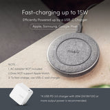 Moshi - Otto Q Wireless Charger Pad, Qi Certified Wireless Charger with Anti-Slip Rubber Base