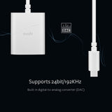 محول الصوت الرقمي MOSHI USB-C مع خاصية الشحن