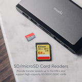 موزع USB-C صغير محمول 7 في 1 من موشي سيمبوس - رمادي