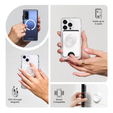 حامل PopSockets MagSafe PopGrip المعدني | حامل ومسند مغناطيسي للهاتف، مغناطيس قوي، لأجهزة iPhone 15/14/13/12 وحافظات MagSafe، يتضمن حلقة محول للهواتف والحافظات غير المتوافقة مع MagSafe - إصبع الخنصر