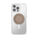 PopSockets MagSafe Kick-Out Grip & Stand| Magnetic Pop-up Phone Grip, Stable Stand, 360° Rotation, for iPhone 17/16/15/14/13/12, Included Adapter Ring for non-MagSafe Phones & Cases - Latte