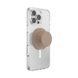 PopSockets MagSafe Kick-Out Grip & Stand| Magnetic Pop-up Phone Grip, Stable Stand, 360° Rotation, for iPhone 17/16/15/14/13/12, Included Adapter Ring for non-MagSafe Phones & Cases - Latte