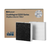 BLUEAIR DustMagnet 5200 Series ComboFilter| Replacement Filter for DustMagnet 5210i, 5240i, Removes 99.97% of Airborne Particles, 6-12 months of use - Grey - 2pcs