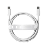 PanzerGlass USB C to USB C Cable 2m EMPOWER, 240W Ultra Fast Type-C Sync & Charge Heavy-Duty Braided Cable, for Macbooks, Laptops, Tablets, iPhone 17/16/15, iPads, Airpods, Silver White