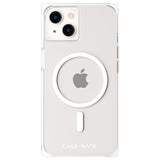 Case-mate Blox Case for Apple iPhone 14 2022 6.1" - 10-Ft Drop Protection w/ Micropel Antimicrobial Layer 1-Pc Construction, Built-in Magnet for Magsafe Wireless Charging - Clear