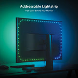 Nanoleaf PC Screen Mirror Lightstrip 2.5m, USB-C Monitor Backlight for Up to 32", Real-Time Screen Mirroring & Music Sync, 16M+ Colors, 75 RGBIC Zones, App Control, Mac & Windows Compatible
