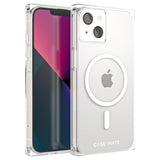 Case-mate Blox Case for Apple iPhone 14 2022 6.1" - 10-Ft Drop Protection w/ Micropel Antimicrobial Layer 1-Pc Construction, Built-in Magnet for Magsafe Wireless Charging - Clear
