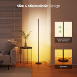 Nanoleaf FLOOR LAMP STARTER KIT| Smart LED Multi-Color, Bright, Vivid Light, WiFi App Controlled w/ Mic, 25,000Hrs, for Halls, Living Room, Bedroom, Dining, Studying, Relaxing - Black