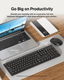 Belkin Connect Wireless Keyboard and Mouse Combo, Full-Size Keyboard, Number Pad, Multimedia Keys, USB-A Receiver, Windows Compatible, Black