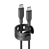 PanzerGlass USB C to USB C Cable 1.2m EMPOWER, 240W Ultra Fast Type-C Sync & Charge Heavy-Duty Braided Cable, for Macbooks, Laptops, Tablets, iPhone 17/16/15, iPads, Airpods, Space Black