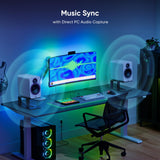 Nanoleaf PC Screen Mirror Lightstrip 2.5m, USB-C Monitor Backlight for Up to 32", Real-Time Screen Mirroring & Music Sync, 16M+ Colors, 75 RGBIC Zones, App Control, Mac & Windows Compatible