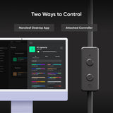 Nanoleaf PC Screen Mirror Lightstrip 2.5m, USB-C Monitor Backlight for Up to 32", Real-Time Screen Mirroring & Music Sync, 16M+ Colors, 75 RGBIC Zones, App Control, Mac & Windows Compatible