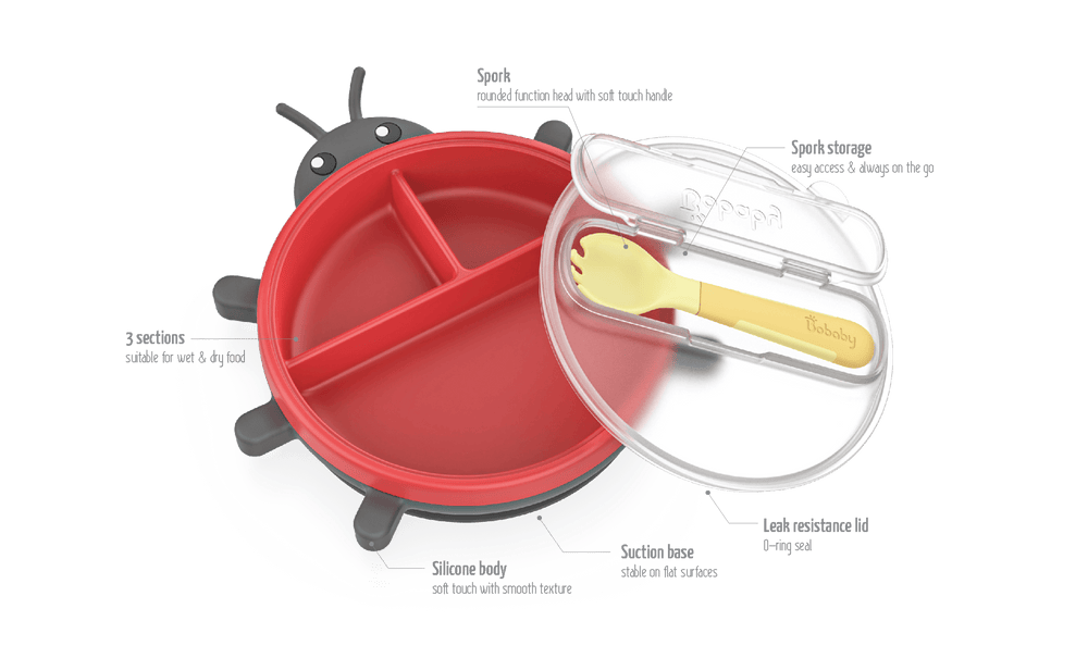 BoBaby Meal Buddies Ladybug product details and features