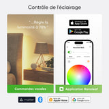 مصباح نانوليف إسينشالز ماتر الذكي E27 A60، 800 لومن، 2700-6500 كلفن، 220-240 فولت، واي فاي، عبوة من قطعتين، أبيض