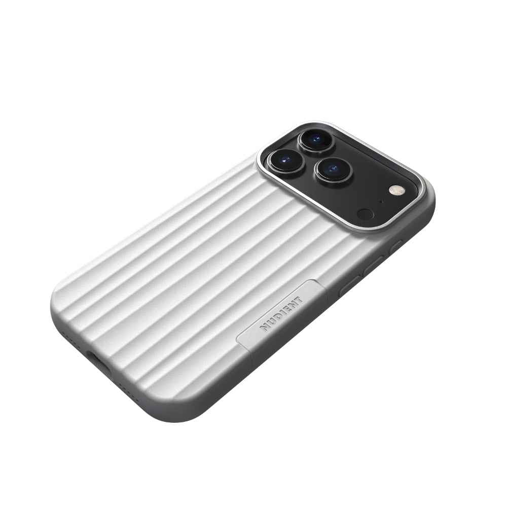NUDIENT Bold Case for iPhone 18 Pro with MagSafe, Slim Protective Phone Case, 3mm Shock-Absorbing Cover, Raised Camera & Screen Protection, Wireless Charging Compatible, Chalk White