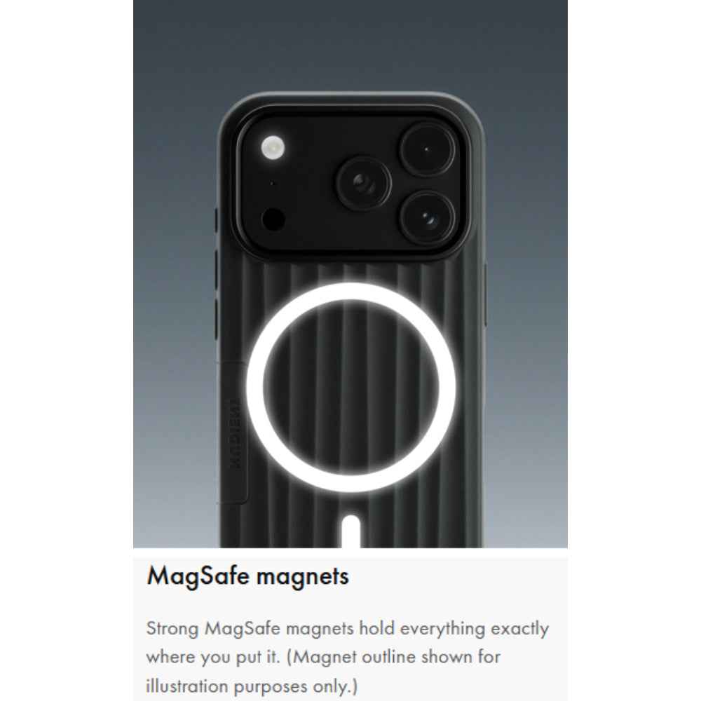 NUDIENT Bold Case for iPhone 18 Pro with MagSafe, Slim Protective Phone Case, 3mm Shock-Absorbing Cover, Raised Camera & Screen Protection, Wireless Charging Compatible, Urban Grey