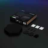 NANOLEAF Shapes Hexagons Ultra Black Expansion Pack - Smart WiFi LED Panel System w/ Music Visualizer - 3 Pack - Black - controller not included