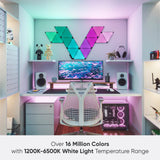 NANOLEAF Limited Edition Ultra Black Triangles Starter Kit - Smart WiFi LED Panel System w/ Music Visualizer - 9 Pack - Black
