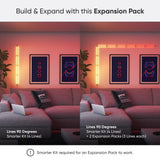 NANOLEAF Lines Squared Expansion Kit - Smart WiFi LED Panel System w/ Music Visualizer - 3 Pack UK - White