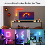 NANOLEAF Lines Squared Expansion Kit - Smart WiFi LED Panel System w/ Music Visualizer - 3 Pack UK - White