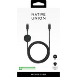 Native Union Anchor USB-C to USB-C Cable 240W| Ultra-Fast Extra-Long 3m/10ft Recycled Charging Cable, Rugged Heavy Duty Design, Adjustable Weighted Knot Design - Cosmos