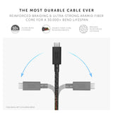 Native Union Anchor USB-C to USB-C Cable 240W| Ultra-Fast Extra-Long 3m/10ft Recycled Charging Cable, Rugged Heavy Duty Design, Adjustable Weighted Knot Design - Cosmos