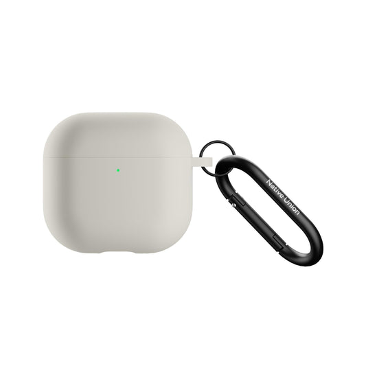 Native Union Active Case for Aipods Gen 4| Matte Silicone w/ Metal Clip for Attachment, Drop & Scratch Protection, Form-Fitting, Sleek and Stylish, Qi Wireless Charging Compatible - Sandstone