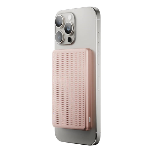 Native Union Active Power Bank 5000mAh| Slim Magnetic Power Bank, Fast 15W Qi2 Wireless Charging, Aluminum-Finish, for Apple iPhone 16/15/14/13/12 Pro/Pro Max/Plus MagSafe Compatible - Apricot