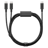 Native Union Belt Cable 2m | 2-in-1 USB-C to USB-C & USB-C Cable (140W), Fast Charge 2x devices with 1x cable, for Macbook Air/Pro, Laptops, Tablets, Smartphones, Headphones - Cosmos