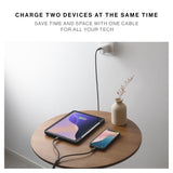 Native Union Belt Cable USB-C to USB-C 2m, 140W Fast Charging, Braided Power Delivery Cable for Laptop Tablet Smartphone, Zebra