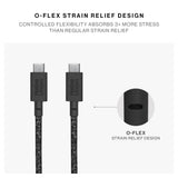 Native Union Belt Cable USB-C to USB-C 2m, 140W Fast Charging, Braided Power Delivery Cable for Laptop Tablet Smartphone, Zebra