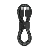 Native Union BELT USB-C to USB-C Cable 1.2M| PD Fast Charging Cable, Recycled PET, Braided Nylon w/ Leather Strap, for Apple iPhone 16/15, S25/S24, iPad, MacBook, Pixel, AirPods Pro - Cosmos