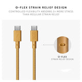 Native Union BELT USB-C to USB-C Cable 1.2M - PD Fast Charging Cable, Recycled PET, Braided Nylon w/ Leather Strap, for Apple iPhone 15, Galaxy S23, iPad, MacBook, Note, Pixel, AirPods Pro - Kraft