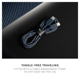 Native Union Belt Cable USB-C to USB-C 1.2m, Fast Charging Cable with Integrated Strap, for iPhones, iPad, Samsung, and USB-C devices Navy