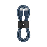 Native Union Belt Cable USB-C to USB-C 1.2m, Fast Charging Cable with Integrated Strap, for iPhones, iPad, Samsung, and USB-C devices Navy