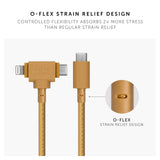 Native Union BELT DUO USB-C to C+LIGHTNING Cable 1.5M - Universal Charging Cable, w/ Leather Strap, for Apple iPhone 14/13/12/Pro/Max, 11/Pro/Max, XS/XR/X/Max, 8/8 Plus, iPad Air/Pro, Airpods - Kraft