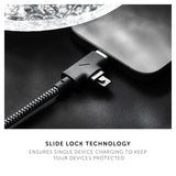 Native Union BELT DUO PRO 240W USB-C to C+LIGHTNING 2.4M - Universal Charging Cable w/ Leather Strap, for Apple MacBook Pro/Air, iPad Pro/Air, iPhone15/14/13/12 S24/23, Airpods, Type-C Devices - Zebra
