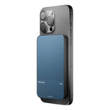 Native Union (RE) Classic Power Bank 5000mAh| Slim Magnetic Power Bank, Fast 15W Qi2 Wireless Charging, Leather Finish, for Apple iPhone 16/15/14/13/12 Pro/Pro Max/Plus MagSafe Compatible - Navy